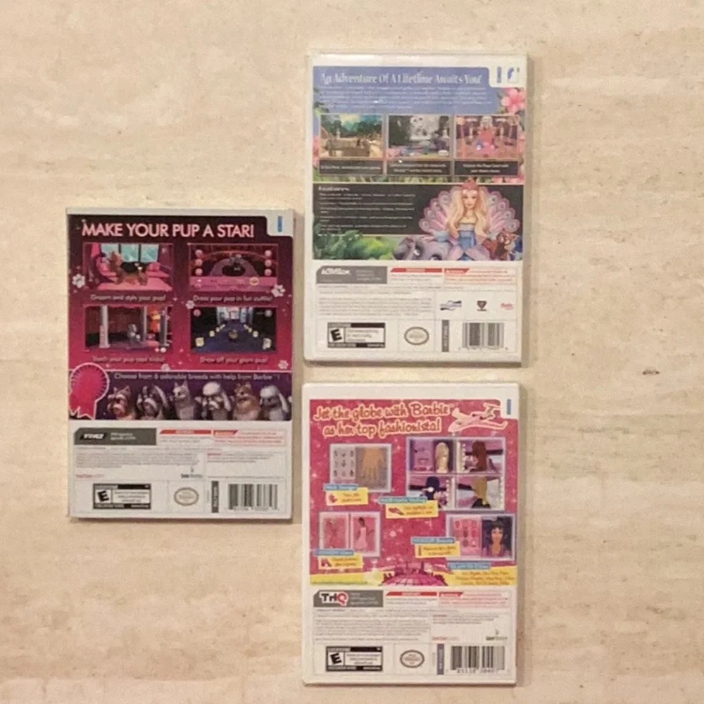 Barbie Groom & Glam Wii Game Island Princess & Jet Set & Style Lot Of 3 Nintendo